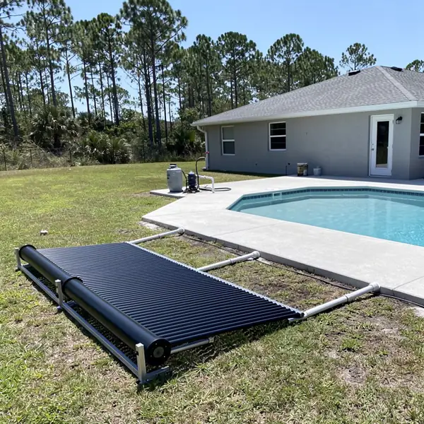 Ground rack solar pool panels, Lehigh Acres